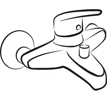 Wasserhahn Aufkleber - TenStickers