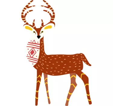 Weihnachtshirsch Wandtattoo - TenStickers