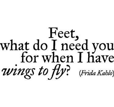 Wings to fly Frida Kahlo Aufkleber - TenStickers