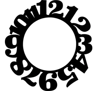 Zahlen Uhr Aufkleber - TenStickers