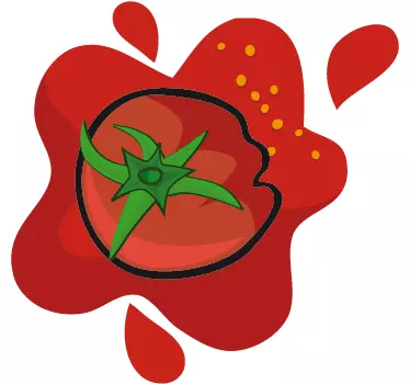 Zerquetschte Tomate Aufkleber - TenStickers