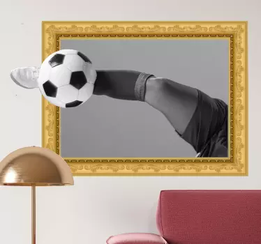 3d fußball frame aufkleber - TenStickers