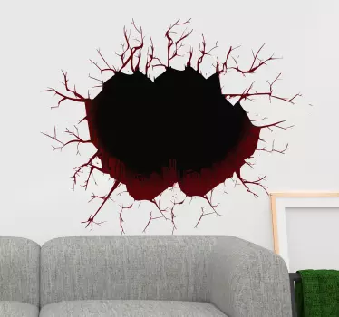 Wandtatttoo wohnzimmer 3d loch visuelle effekte - TenStickers