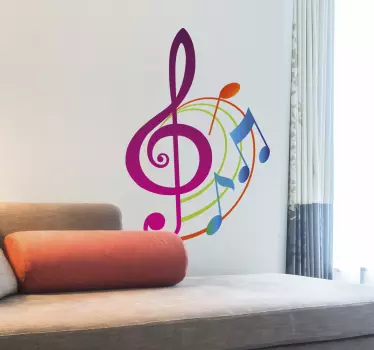 Musik Töne Wandsticker - TenStickers