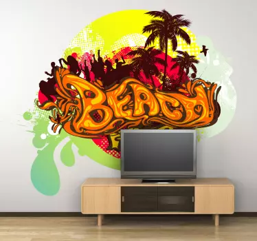 Wandtattoo Beach Party - TenStickers