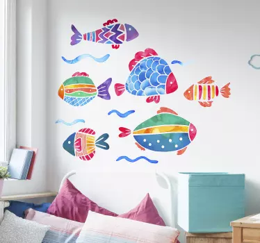 Badewannenaufkleber Fische - TenStickers