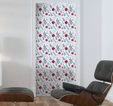 Floraler Aufkleber Badezimmerschrank - TenStickers