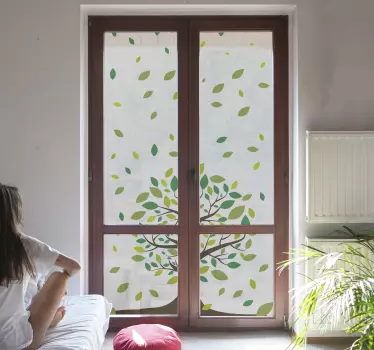 Fensteraufkleber Baum im Wind - TenStickers