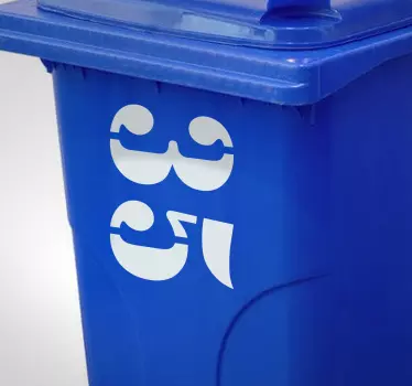Aufkleber Mülltonne personalisierbare Hausnummer - TenStickers