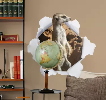 Aufkleber Mülltonne Erdmännchen - TenStickers