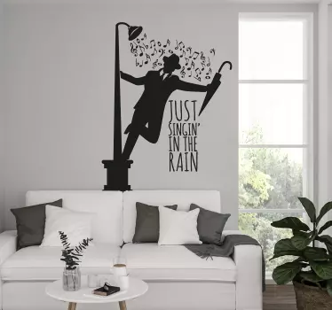 Singing in the Rain Folie Duschkabine - TenStickers