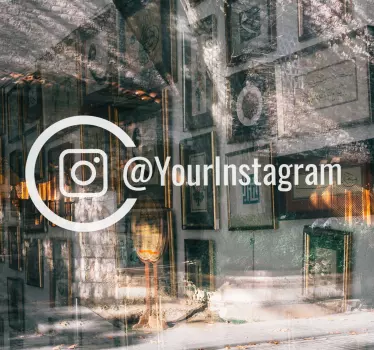 Personalisierter Instagram Schaufensteraufkleber - TenStickers