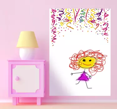 Konfetti Whiteboard Folie - TenStickers