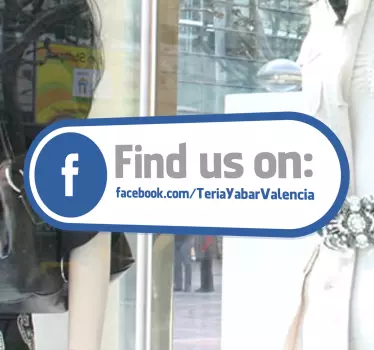 Aufkleber "find us on facebook" - TenStickers