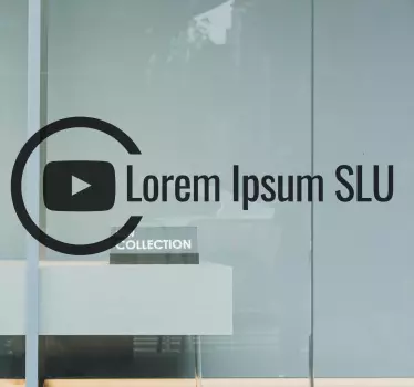 Schaufensteraufkleber Youtube-label anpassbar - TenStickers