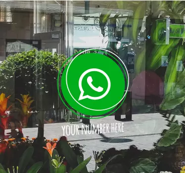 Fenster Sticker Personalisiertes whatsapp-logo - TenStickers