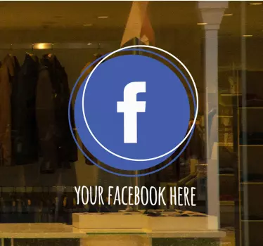 Fenster Sticker Personalisierter kreis facebook - TenStickers