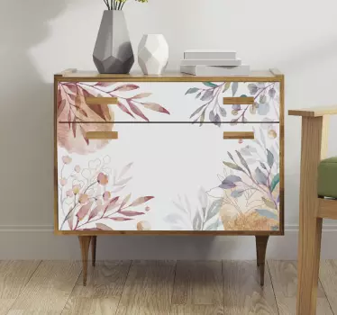 Möbelfolie Vintage Blumen - TenStickers