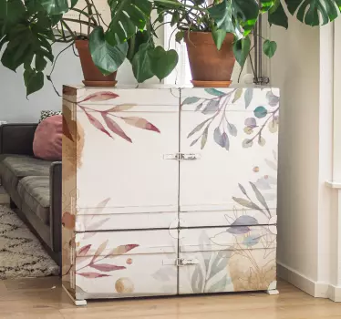 Möbelfolie Vintage Blumen - TenStickers