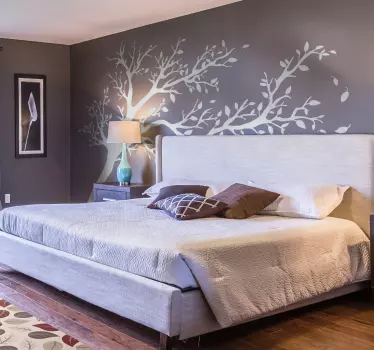 Wandtattoo Wohnzimmer Baum im Wind - TenStickers