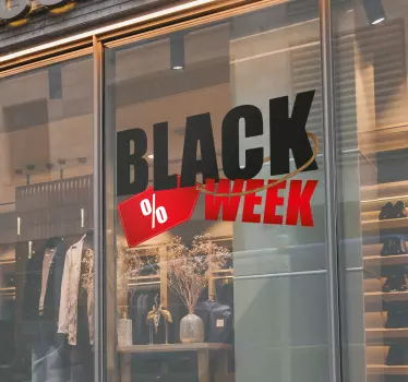 Wandtattoo Black Friday Black Week Schild - TenStickers