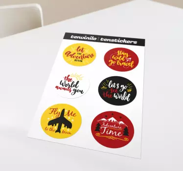 Auto Sticker Packung für Reisende - TenStickers