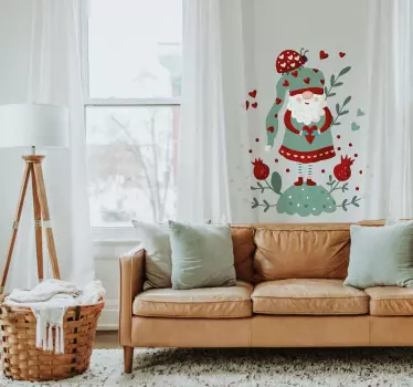 Aufkleber Weihnachten Weihnachtszwerg - TenStickers