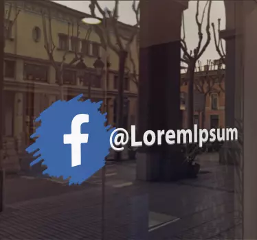 Schaufensteraufkleber Benutzerdefiniertes Facebook-Konto - TenStickers