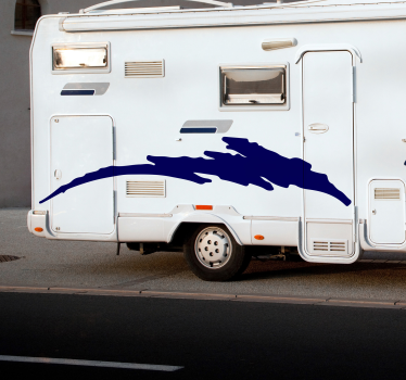 Abstrakter Streifen Wohnmobil Aufkleber - TenStickers