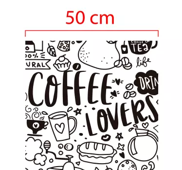 Transluzenter Kaffee Fensteraufkleber - TenStickers