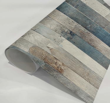Möbelfolie alte Holztöne in Blau - TenStickers