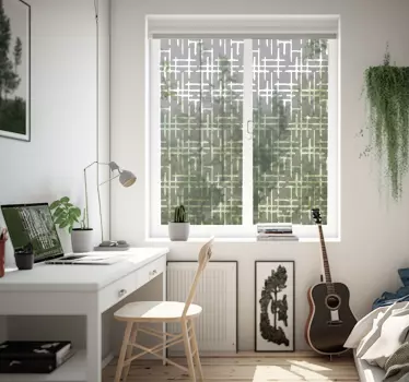 Fensteraufkleber transluzente Kreuzlinien - TenStickers