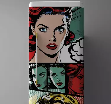 Kühlschrank Aufkleber vintage Comic Vinyl - TenStickers