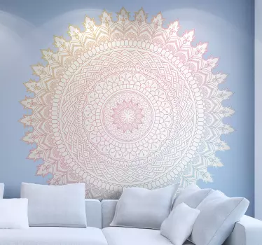 Wandtattoo Mandala in Rosa - TenStickers