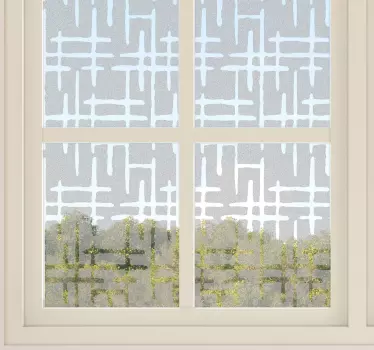 Fensteraufkleber transluzente Kreuzlinien - TenStickers