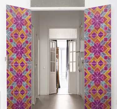 Türfolie Paisley-mosaik - TenStickers