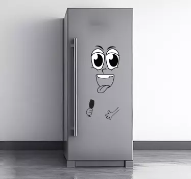 Kühlschrank Folie vinyl-Gesicht mit Glas - TenStickers