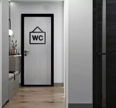 Aufkleber WC Schild - TenStickers