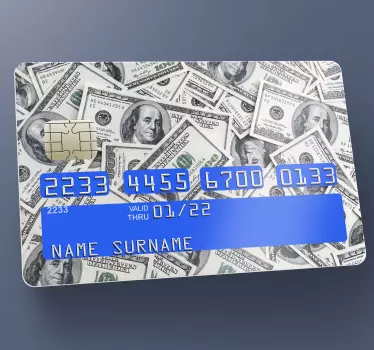 Dollarscheine Kreditkarten Aufkleber - TenStickers
