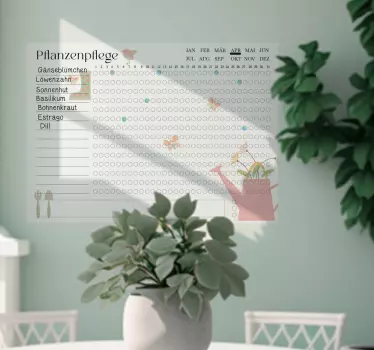 Wandtattoo Pflanzen Whiteboard Pflanzenpflege - TenStickers
