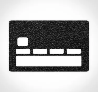 Schwarzes Leder Kreditkarten Aufkleber - TenStickers