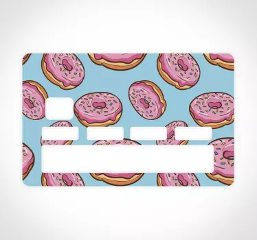 Kreditkarten Aufkleber pinke Donuts - TenStickers