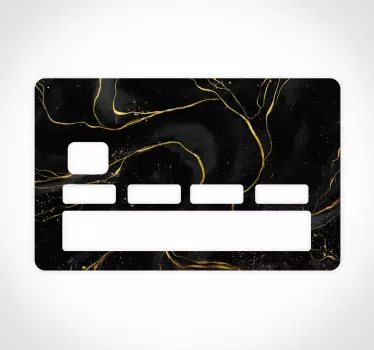 Schwarzgoldener Marmor Kreditkarten Aufkleber - TenStickers