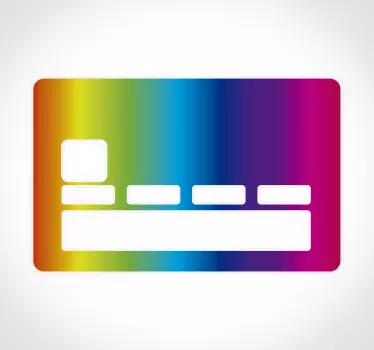 Kreditkarten Aufkleber Regenbogen - TenStickers