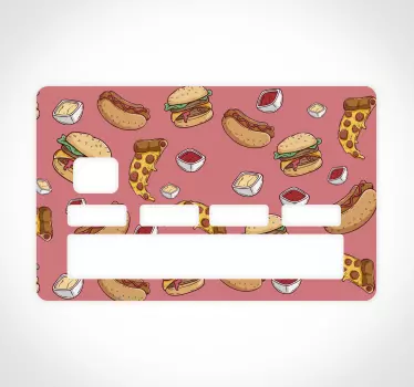 Fast Food Kreditkartenaufkleber - TenStickers