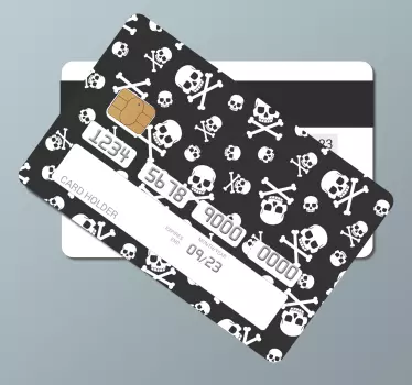 Schädel Kreditkartenaufkleber - TenStickers