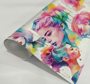 Frauen in Aquarellfarben Möbelfolie - TenStickers