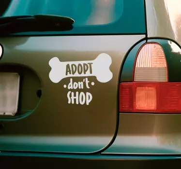 Autoaufkleber "adopt, don't shop" - TenStickers