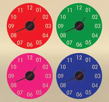 Runde Uhr Aufkleber - TenStickers