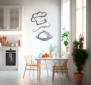 Wandtattoo Kochen Elemente Skizze - TenStickers